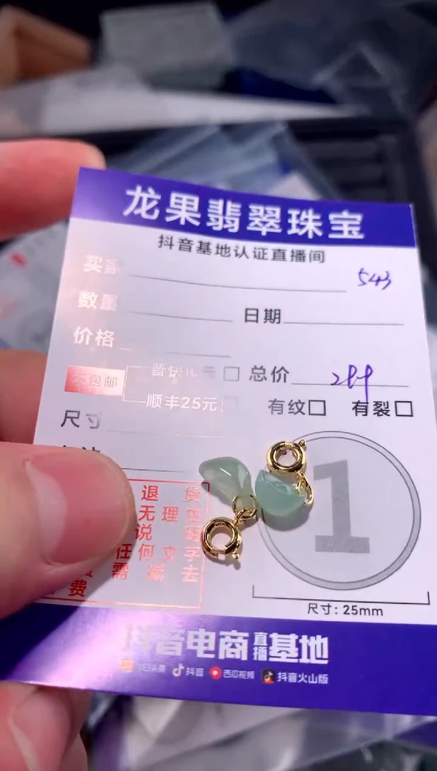 翡翠未镶嵌颈饰元宝543