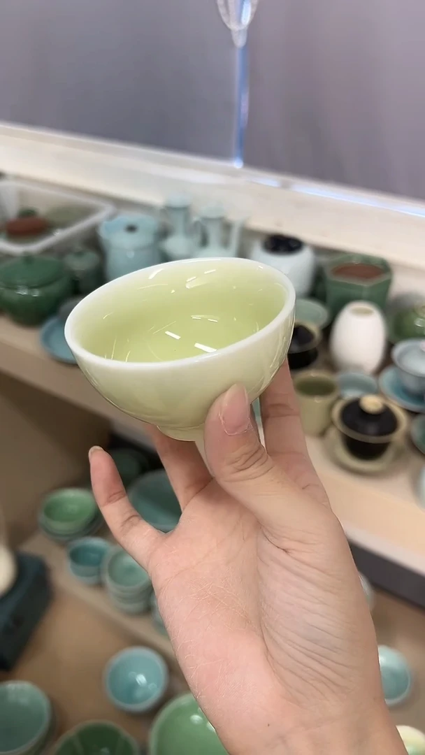 龙泉云间青瓷小米茶器
