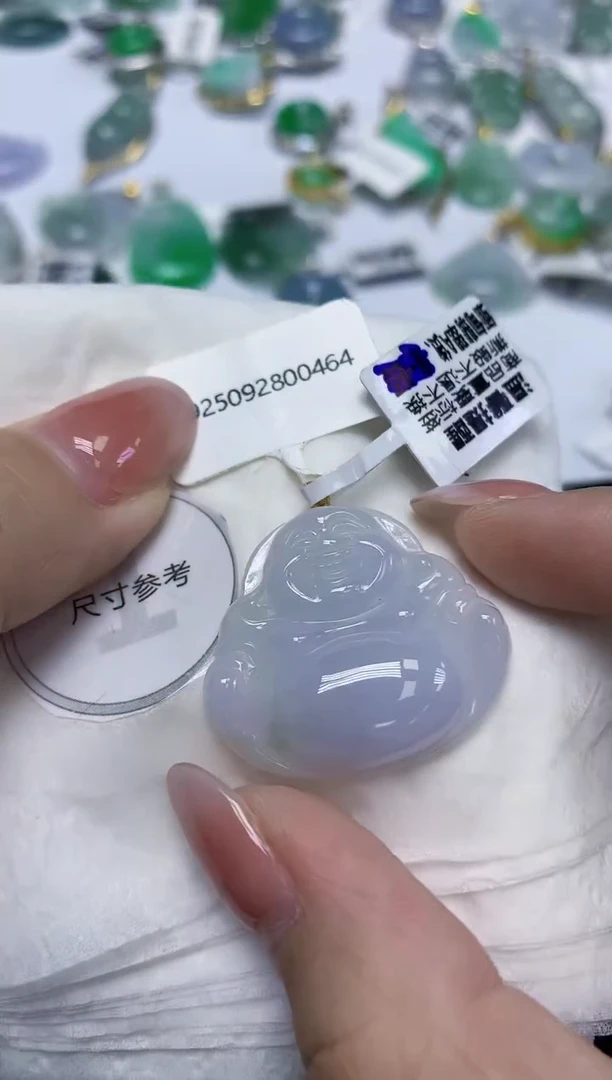 颈饰18K金镶嵌翡翠天然缅甸翡翠A货百元以上9元证书费自理