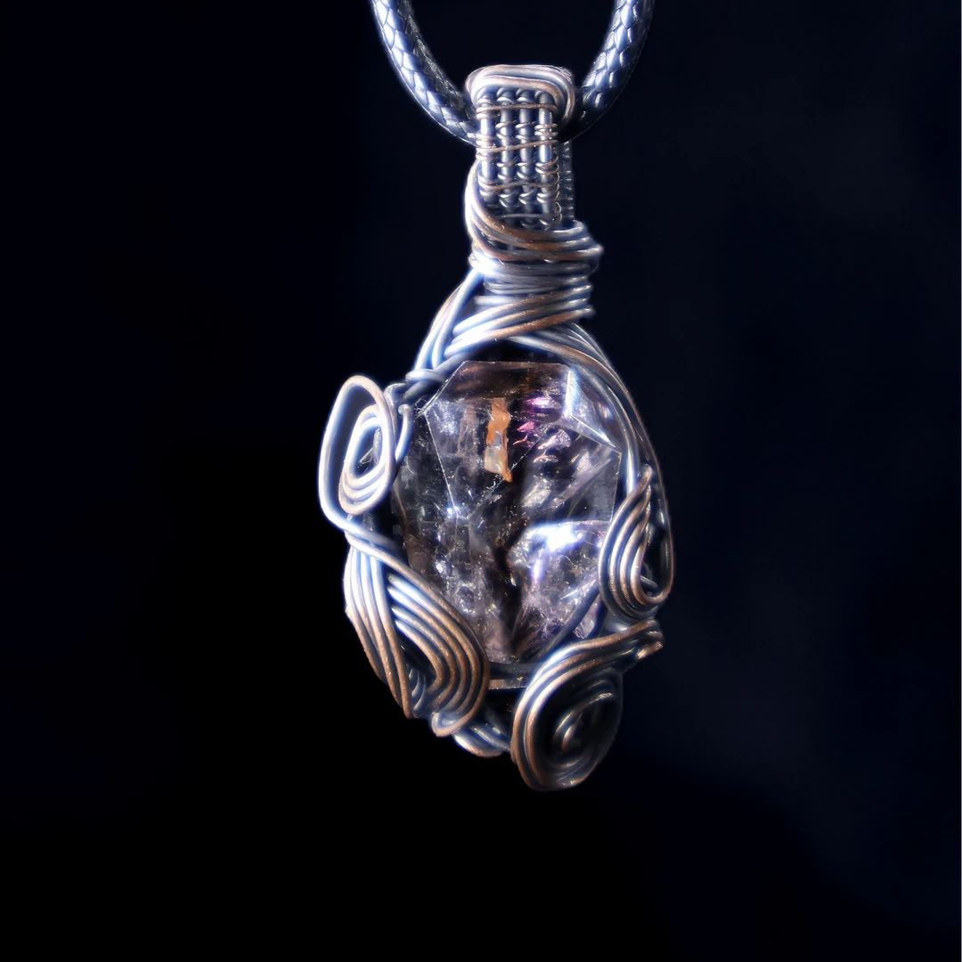 非金属棉绳项链 【龙炁觉醒】原创原石绕线项链915D