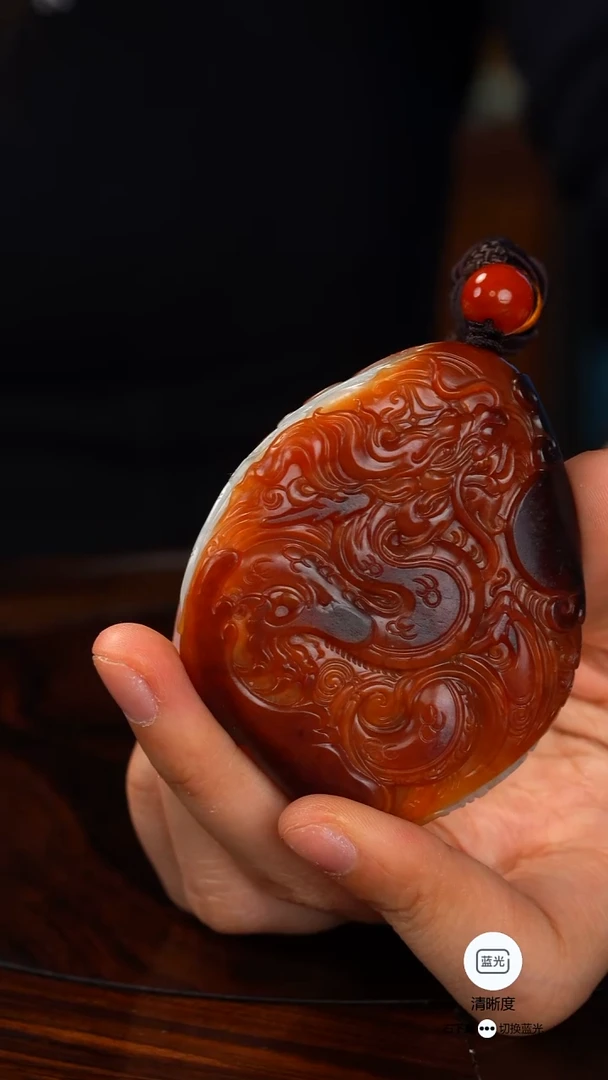 未镶嵌和田玉摆件天**一龙马精神