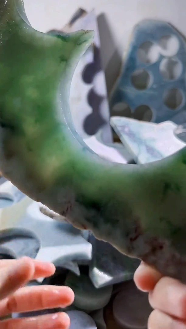 翡翠裸石缅甸翡翠A货柠6964