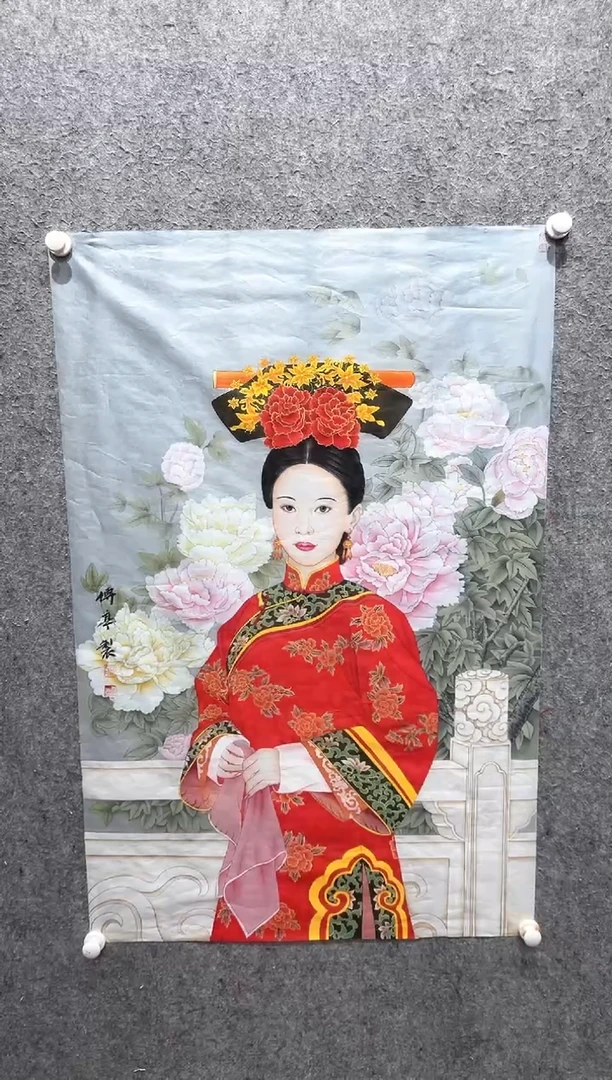 国画张传亭老师的红袍作品