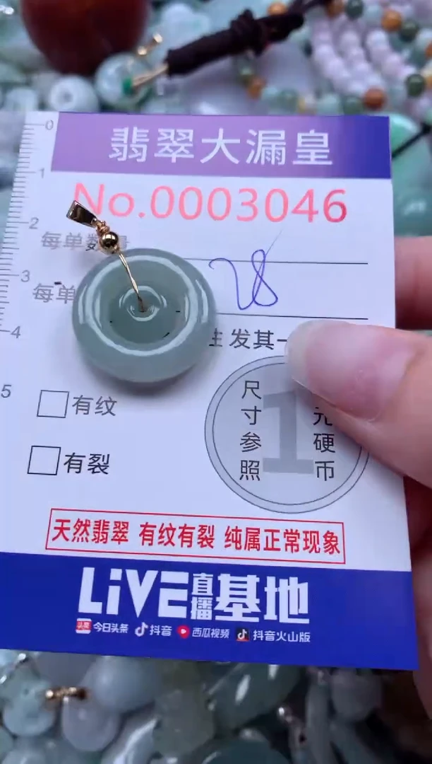 翡翠未镶嵌吊坠(不含链)3046