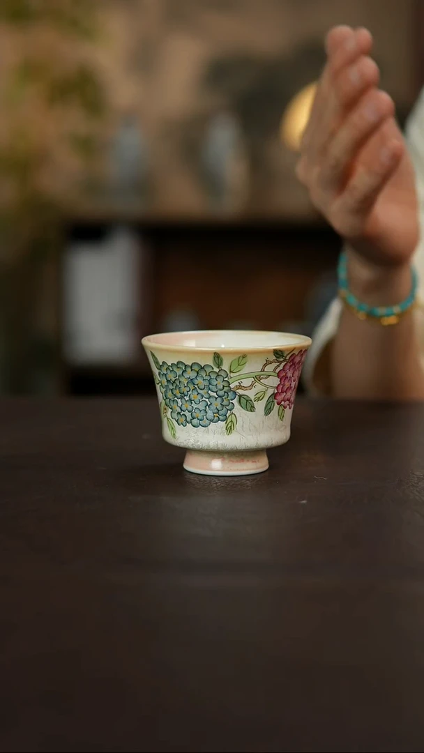 杯景德镇陶瓷杯碗柴烧多人
