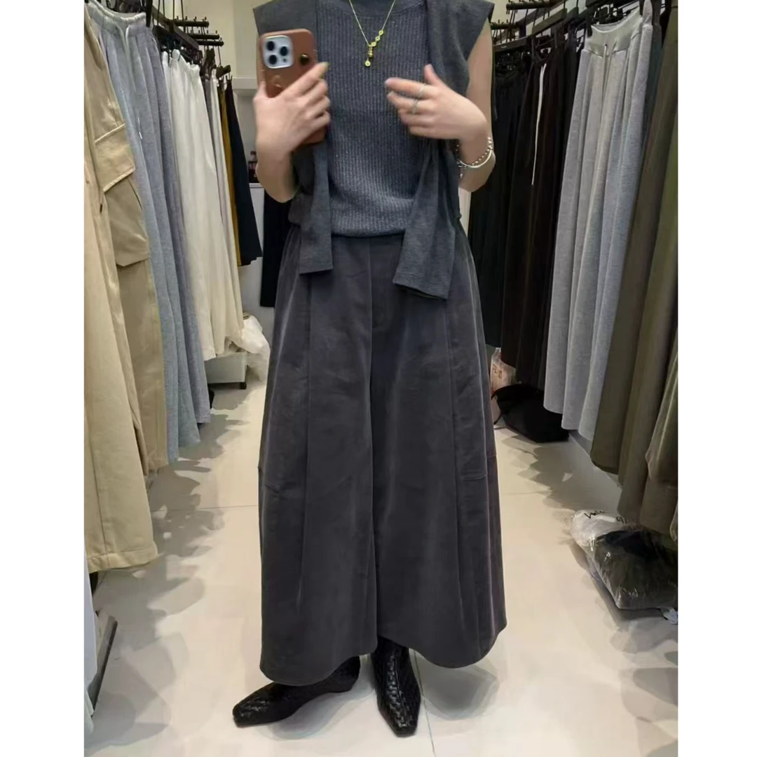 （柚子同款）JSY秋款韩版灯芯绒时尚阔腿裤976