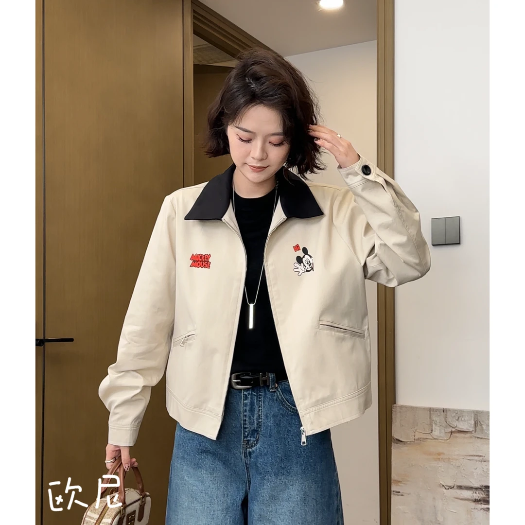 欧尼私服 2025春款设计师款米奇卡通百搭短款外套2502C567