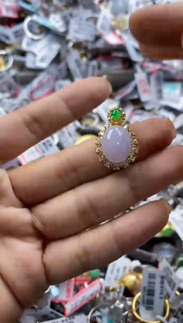 银S925镶嵌戒指翡翠77777   9