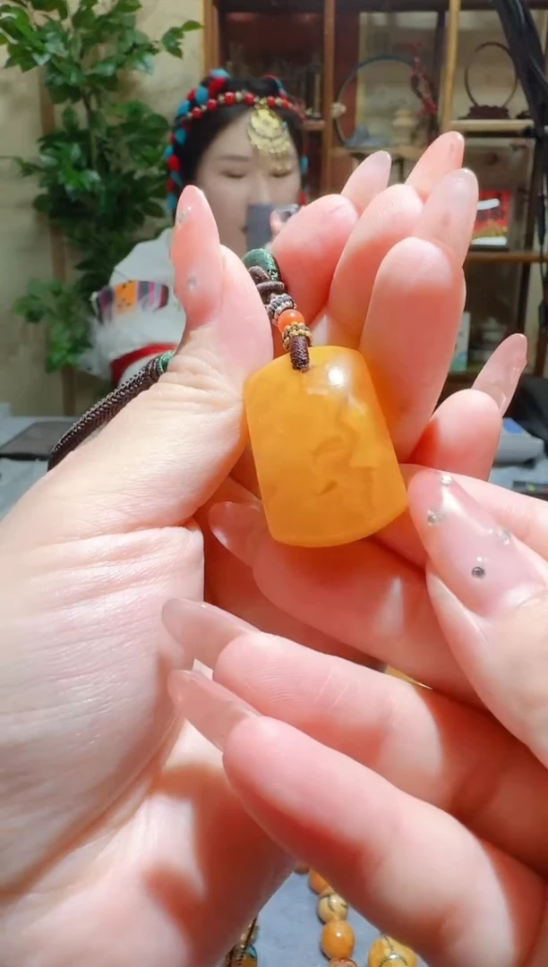 蜜蜡颈饰未镶嵌9566天然蜜蜡珠宝奇石全都保真