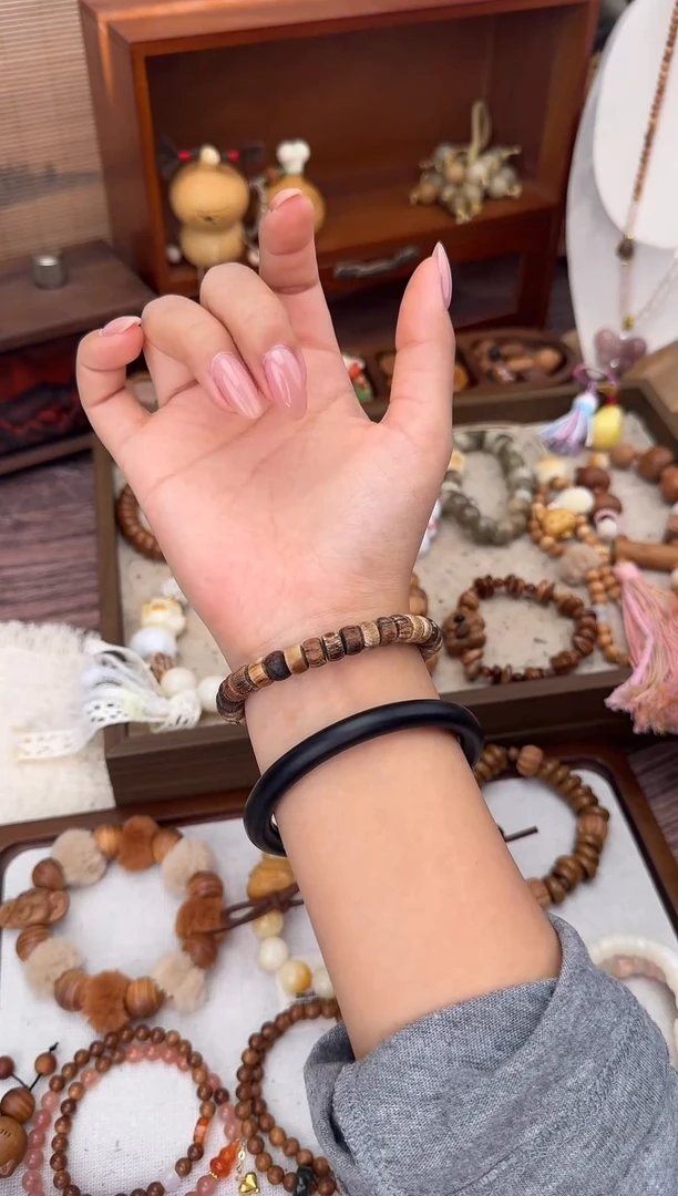 木质类贡木药片珠单圈