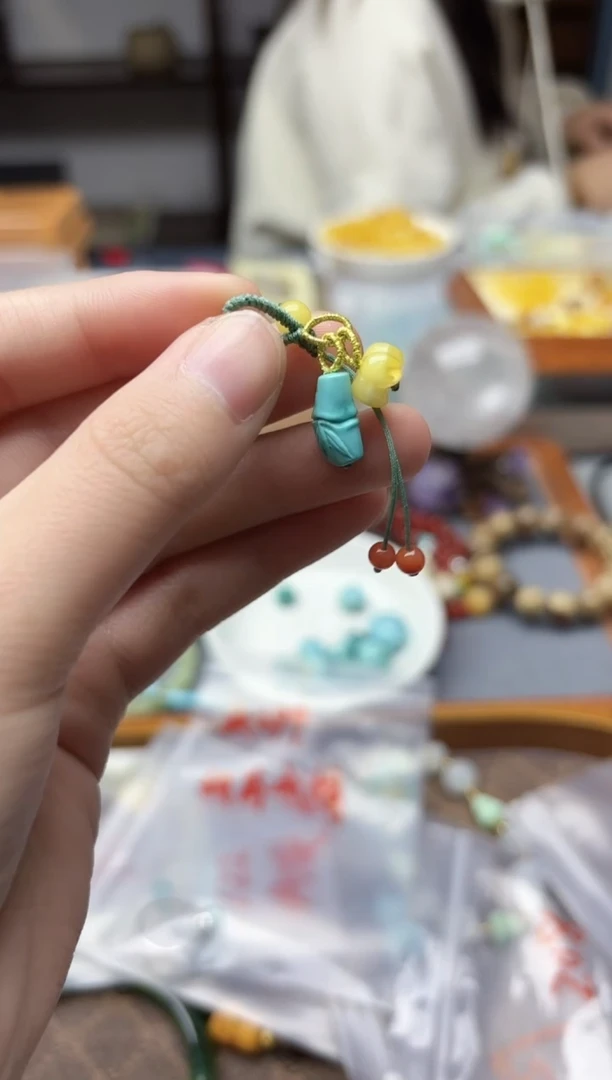 未镶嵌绿松石挂件松石竹节挂件GW