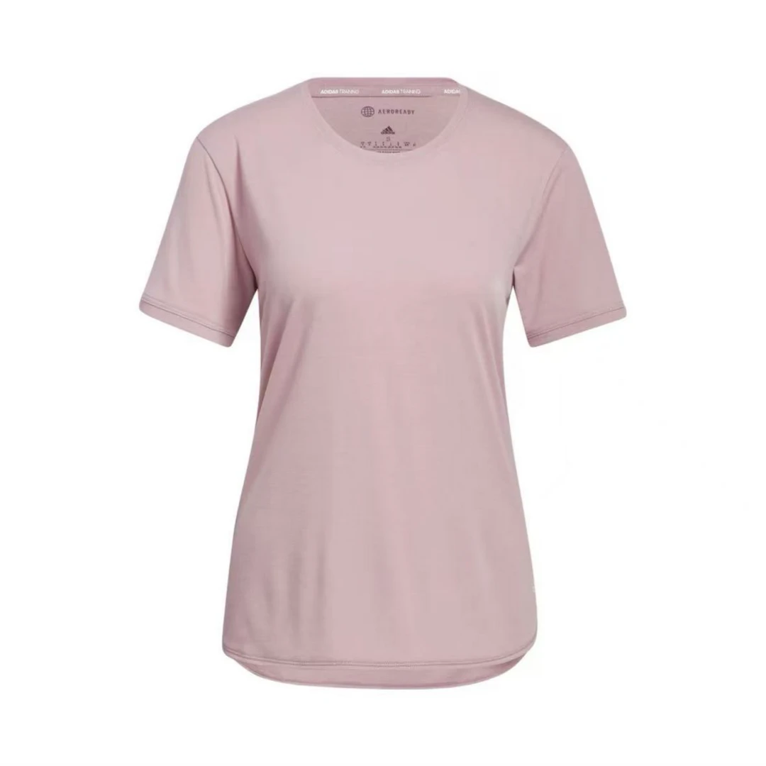 得adidas/阿迪达斯 Go To 2.0 圆领速干运动短袖 女款 紫粉HD9567