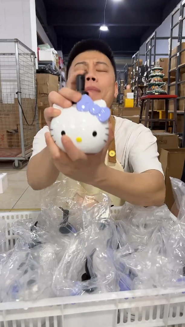 瓷片树脂紫色蝴蝶结kt按压瓶