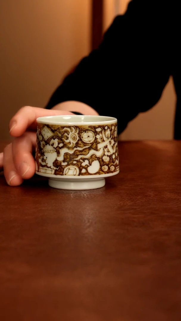 摆件陶景德镇瓷器，青花瓷手绘茶具~