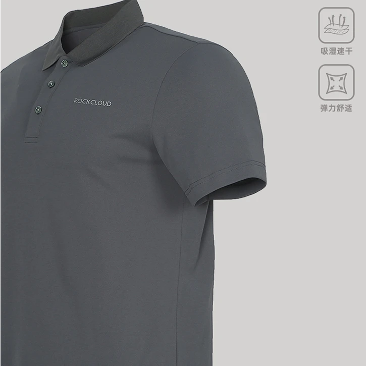 RockCloud/岩云夏季户外运动透气珠地POLO衫男子上衣休闲