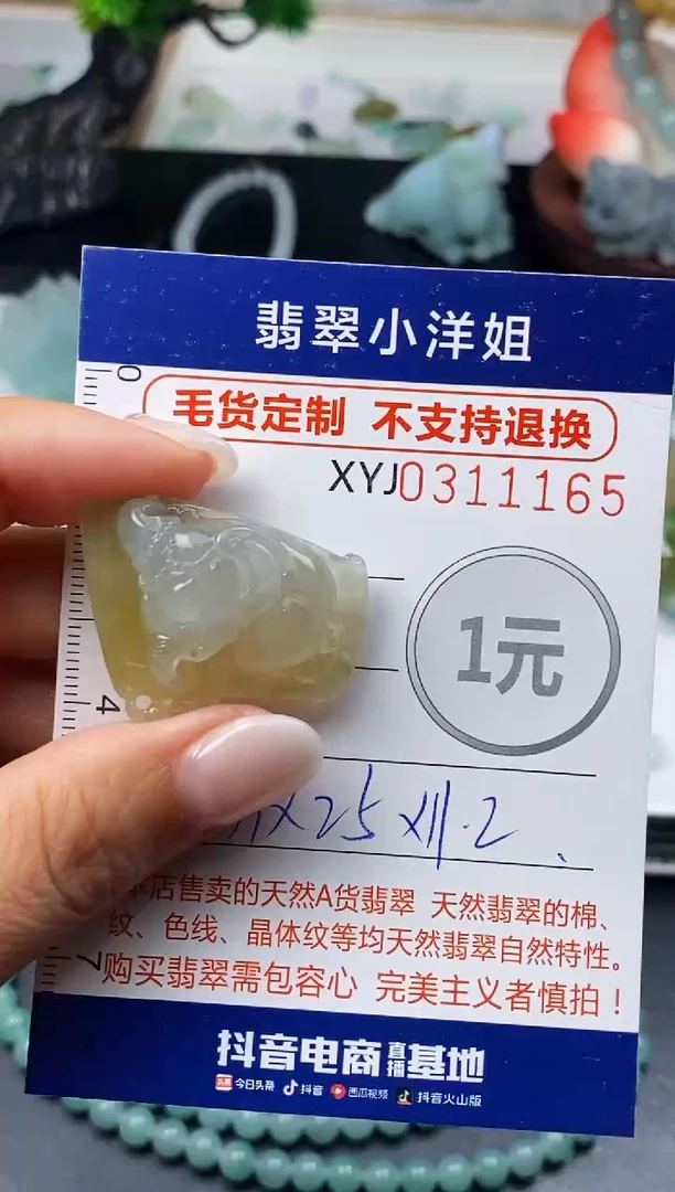 未镶嵌定制翡翠L****活毛货商品 不退换/ 1165