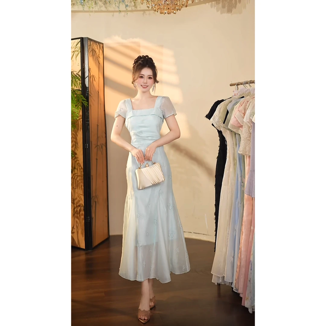 瑞瑞定制-1422（冰清玉洁）N906连衣裙