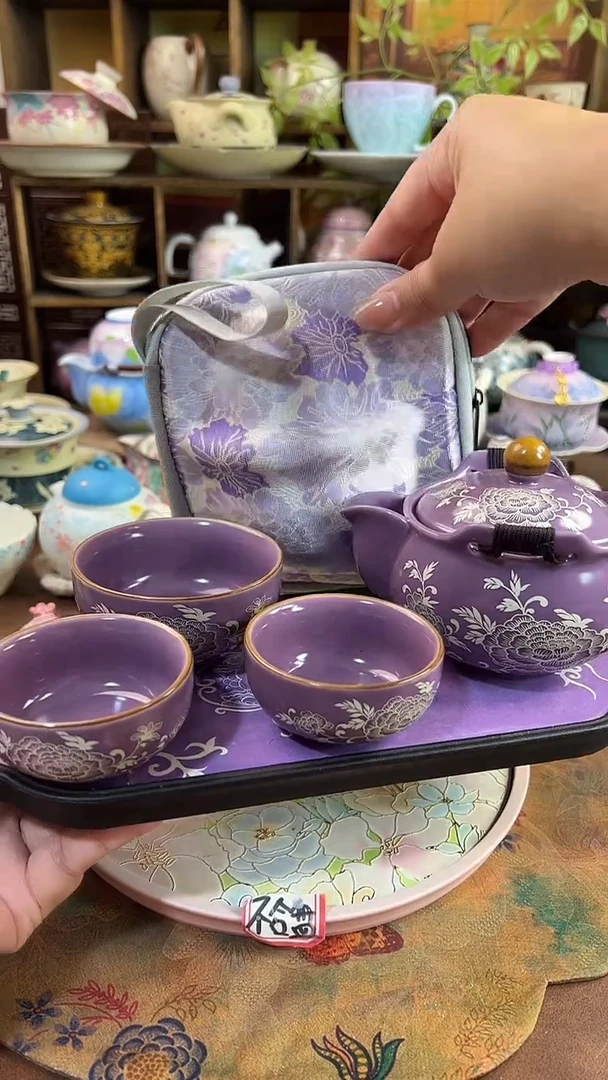 1壶3杯1个包包1个茶盘