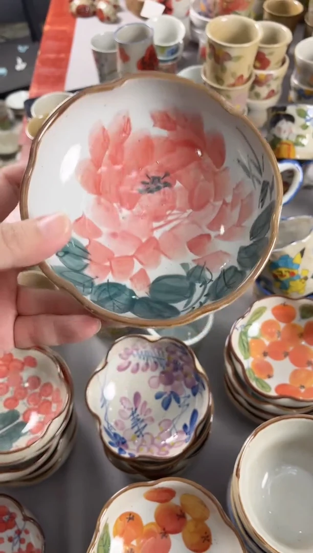 【闪购商品】瓷片手绘高温釉下彩陶瓷