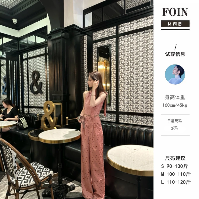 西恩定制●【挂脖波点】夏季时尚气质百搭休闲洋气减龄上衣X4TZ3594