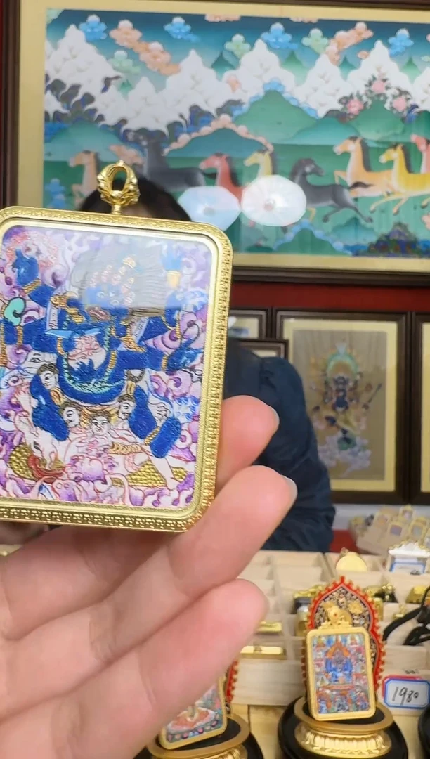 吊坠大黑老师-热贡纯手绘-安安