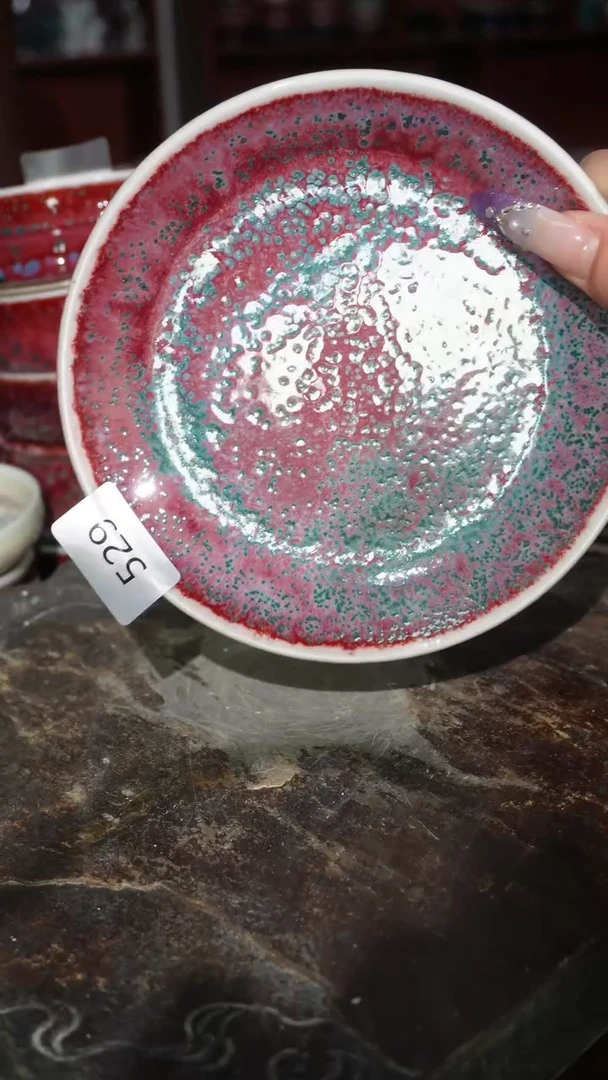 摆件陶精品窑变钧瓷茶器