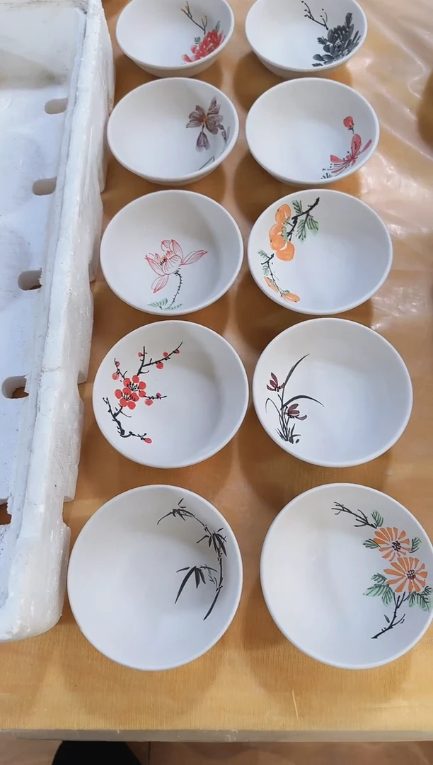 2号茶碗十个不同花色各一个
