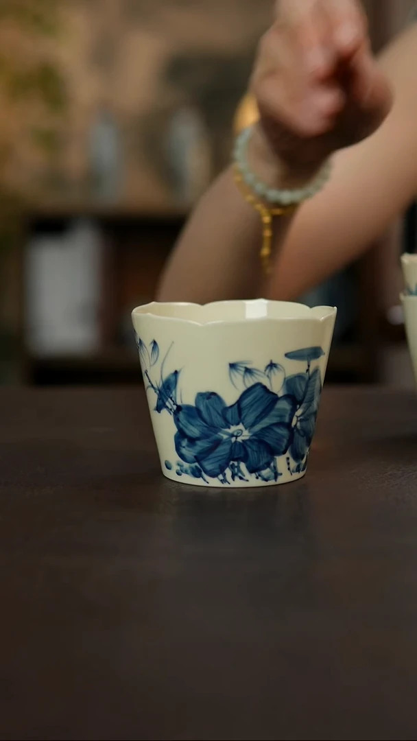 杯景德镇陶瓷杯碗柴烧多人