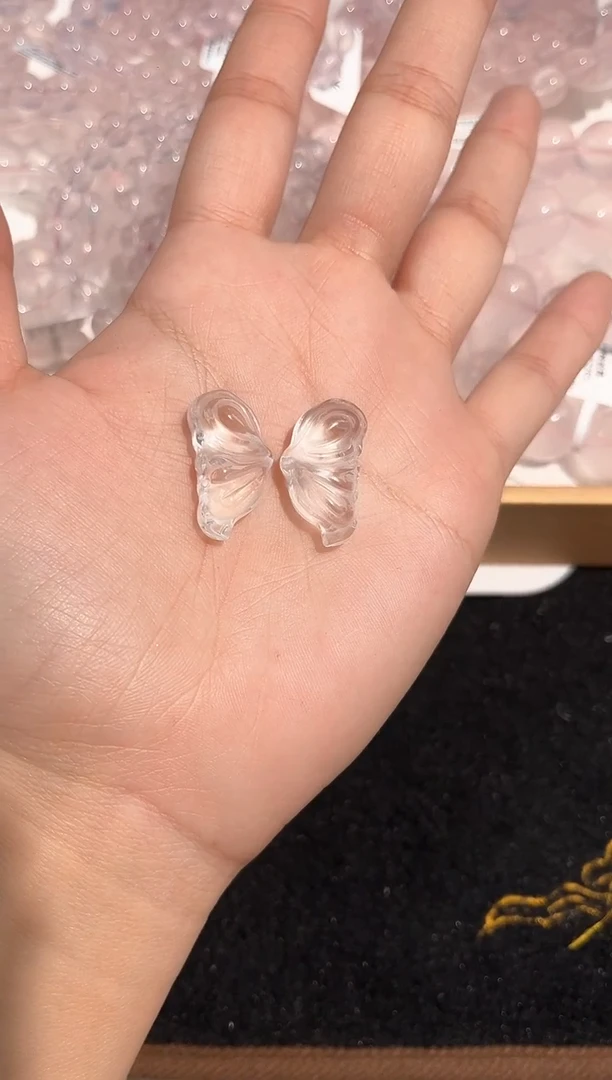 【闪购商品】水晶手链未镶嵌2号白水晶蝴蝶配件（一对）