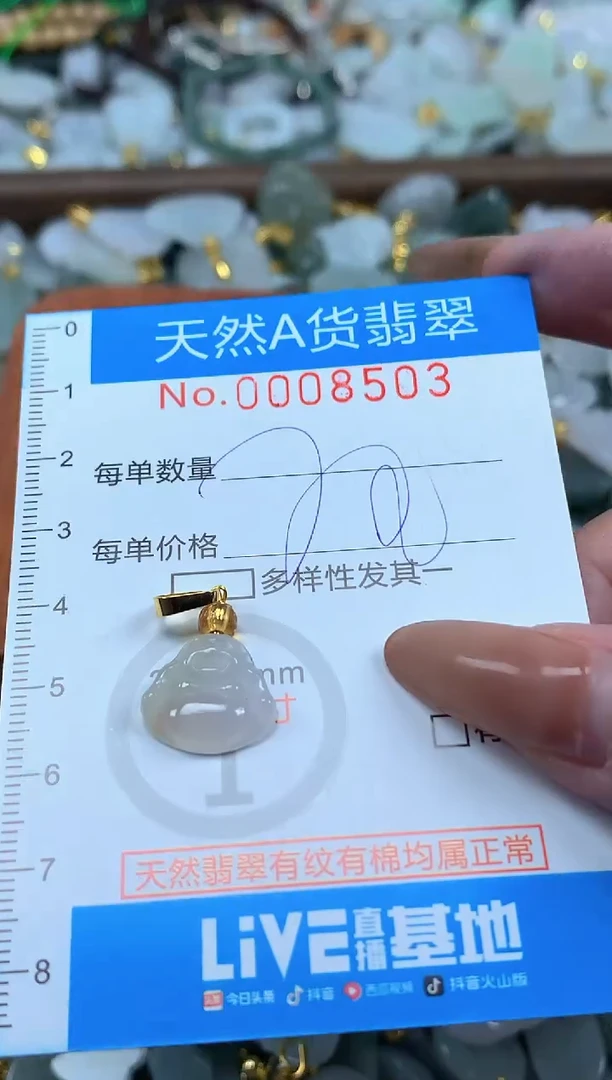 颈饰未镶嵌翡翠净货挂件-8503