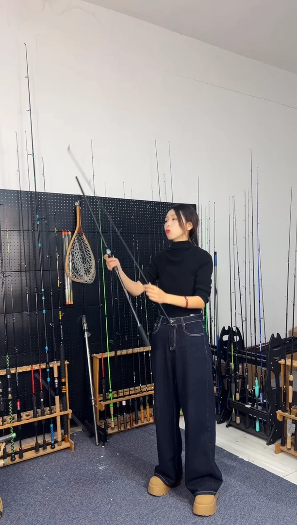 3m碳素绿松三节竿3米直柄（瑕疵尾货竿，没有售后，介意勿拍）