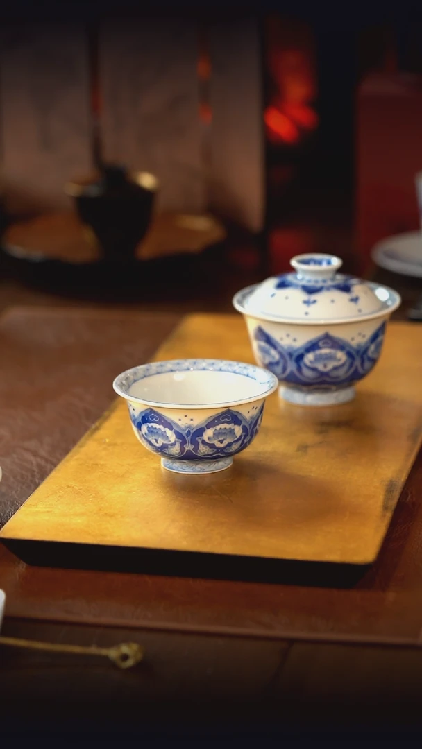 【刷刷粉丝专属】莲花宝相杯子+盖碗