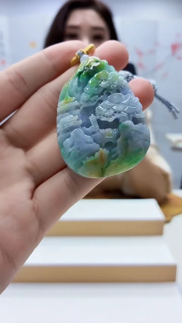 未镶嵌定制翡翠4829bb-毛货挂件48