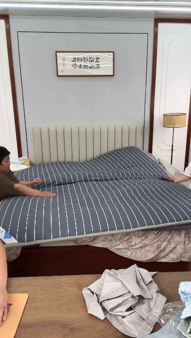 聚酯纤维冀*子硬质棉床垫200*220（稍色 反面破了）