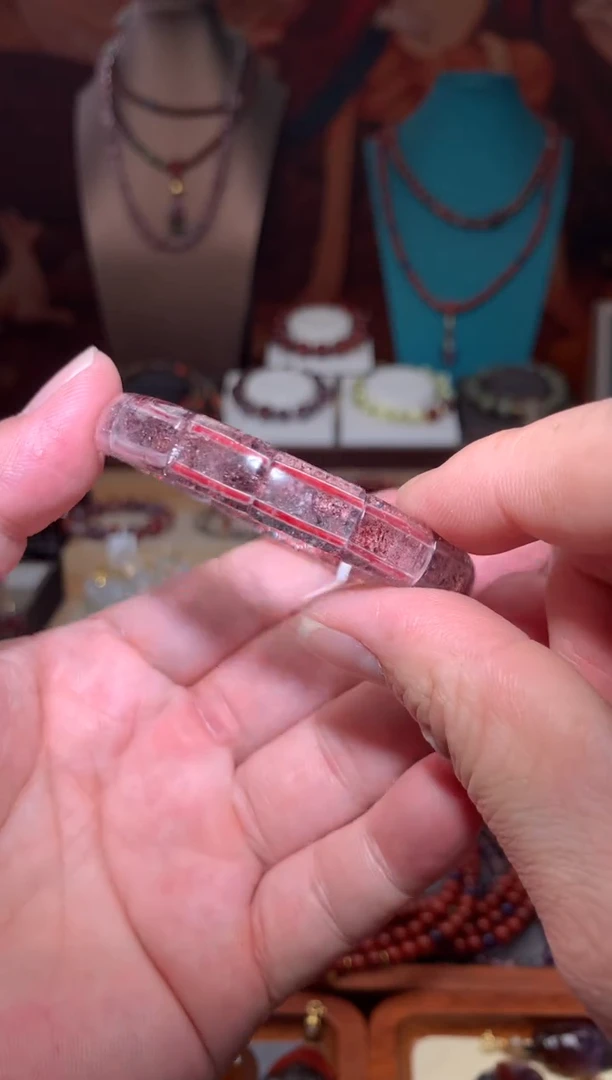 未镶嵌珠宝半成品水晶金草莓镯牌