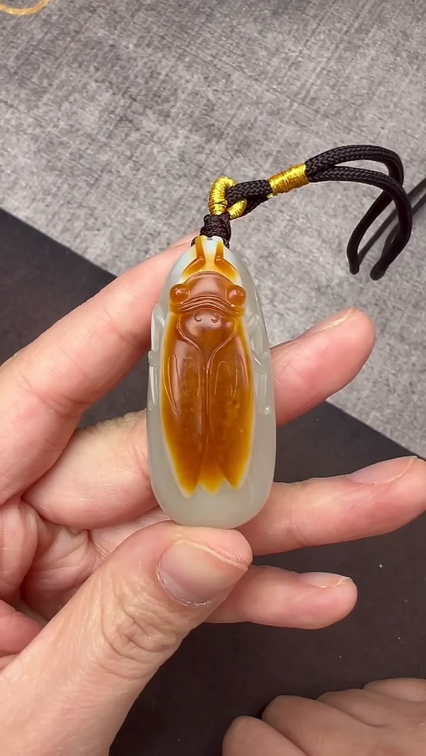 【闪购商品】和田玉吊坠(不含链)未镶嵌ZZAK118蝉