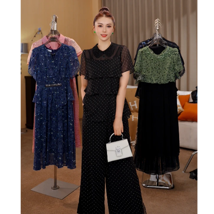 名媛公主 G6736洋气套装女2025新款夏季气质减龄年轻短袖两件套