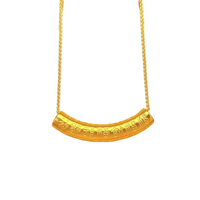 铜合金吊坠 （精工版高保色）吉言弯管吊坠项链  简约百搭 327