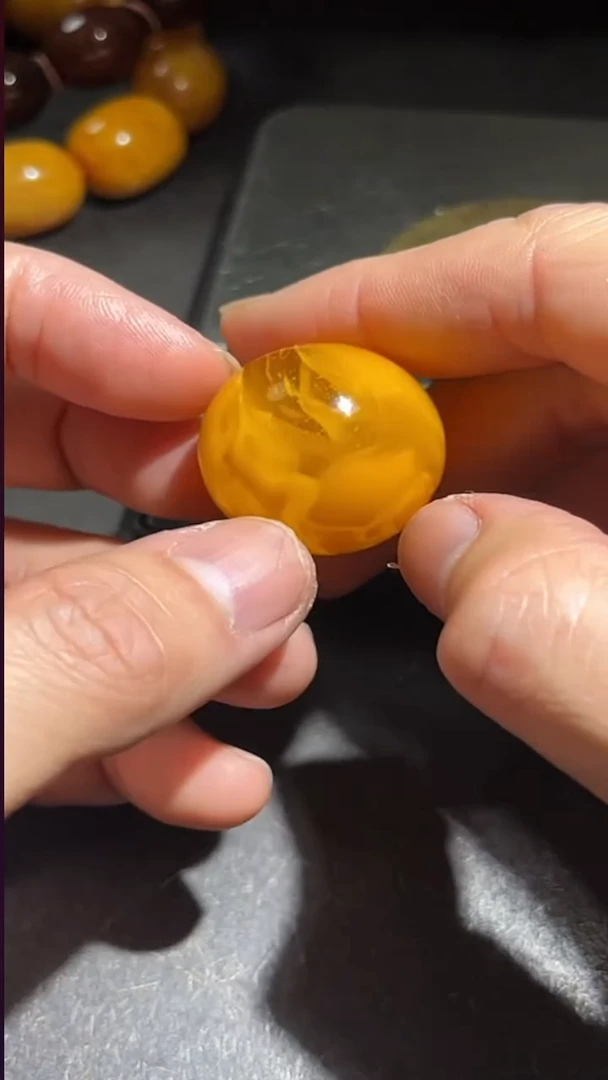 蜜蜡颈饰未镶嵌pz1201-34单珠珠子约27mm