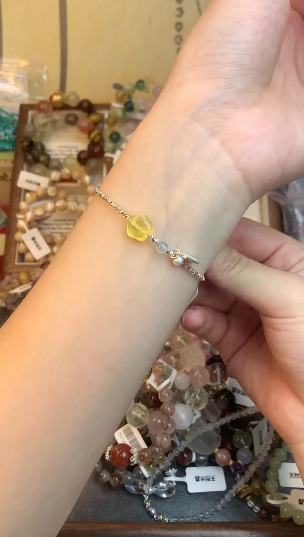 手链琥珀银S925镶嵌148