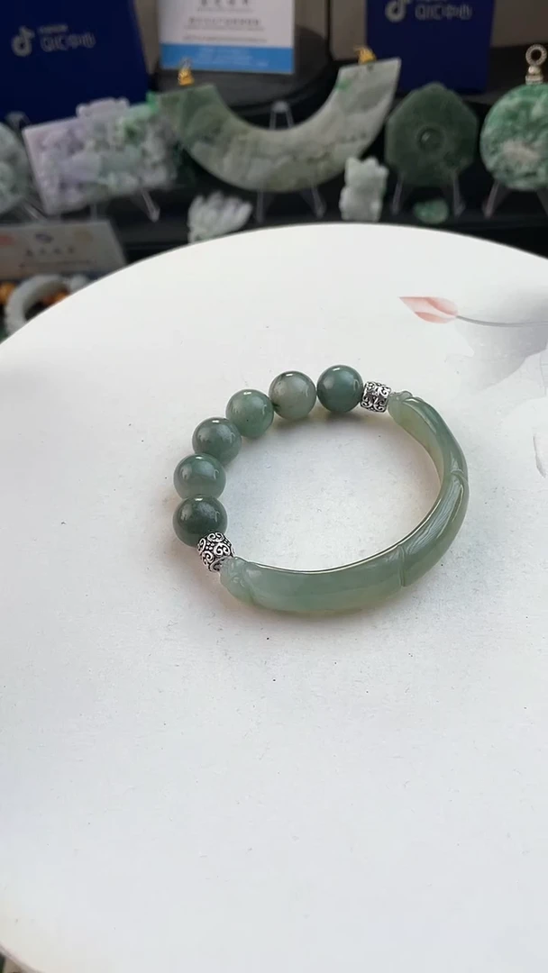 未镶嵌手链翡翠4***️手工定制默认微瑕主播介绍为准