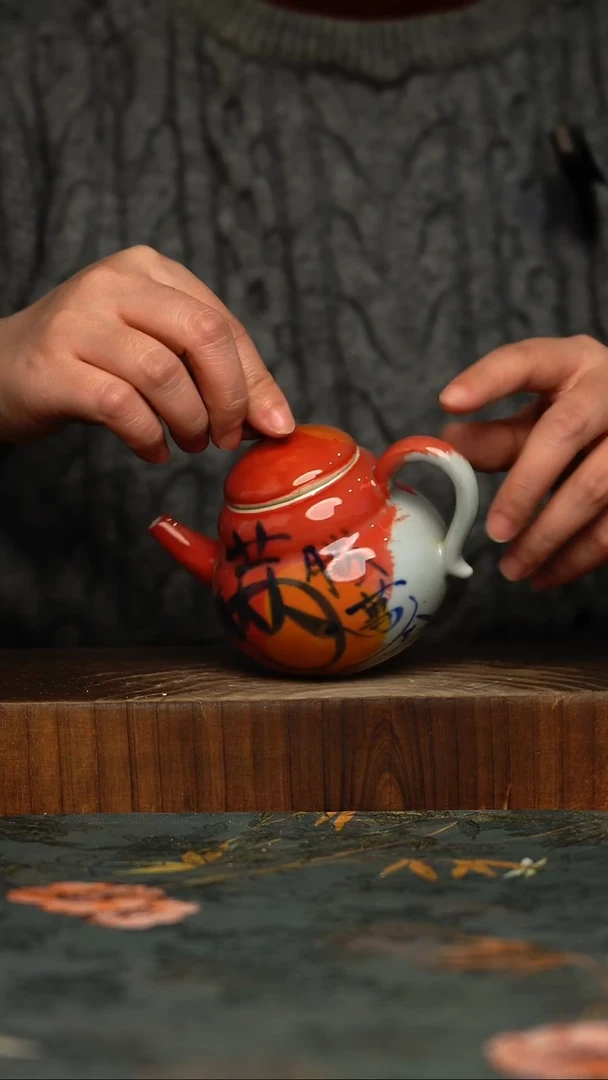 瓷片手工手绘釉下彩同款