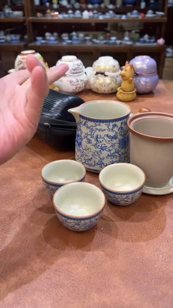 真的很便宜会开片的旅行茶具