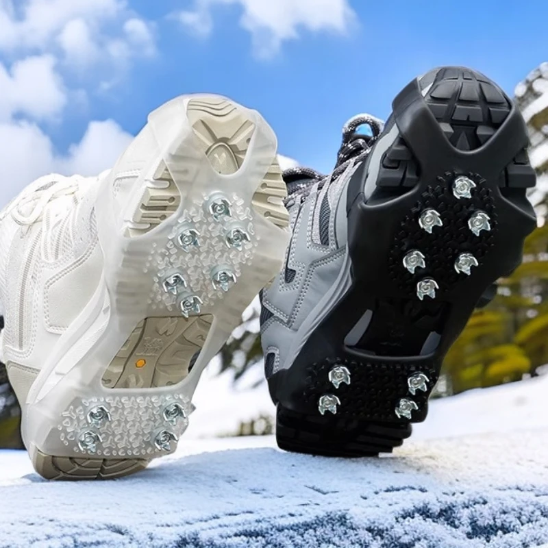 透明冰爪10不锈钢雪地防滑鞋套11雪爪攀岩登山8防滑冰爪鞋套