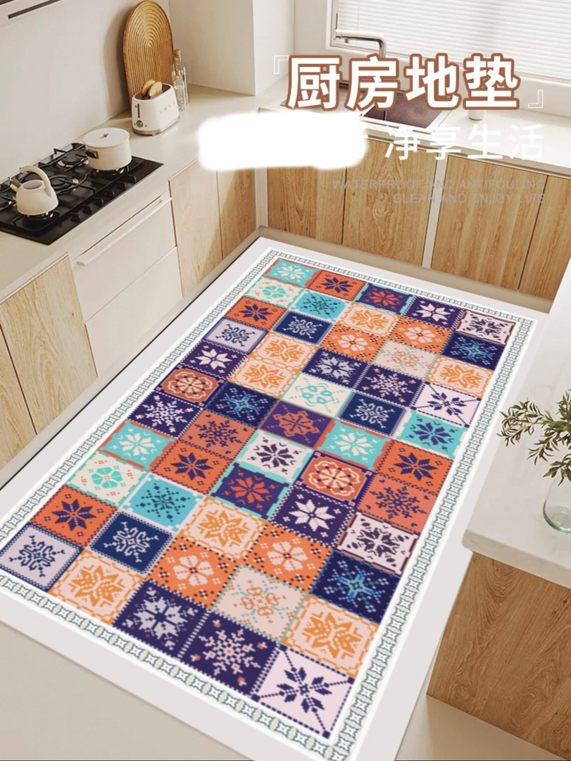 山海-347【90x140】硅藻泥客厅厨房床边地毯吸水防滑高级感