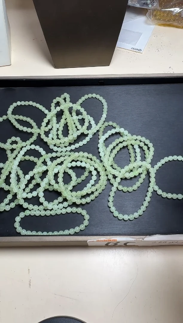 手串未镶嵌和田玉和田玉冰葡萄肉卡6mm手串多样性发其一