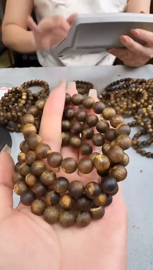 沉香手串1010紫棋圆珠单圈多样性发一