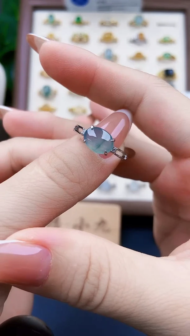 银S925镶嵌戒指翡翠21