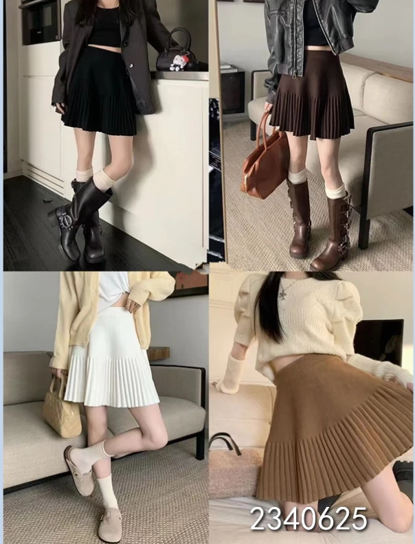 小妳XiaoNi———（冬款针织百褶半身裙2340625）