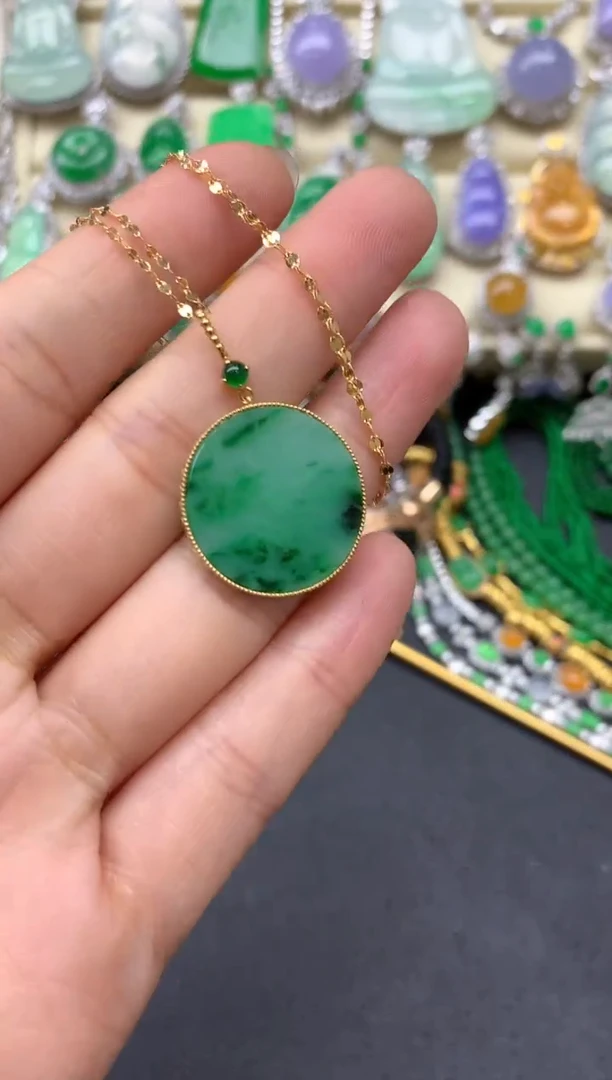 【闪购商品】翡翠颈饰18K金镶嵌317中国好珍宝